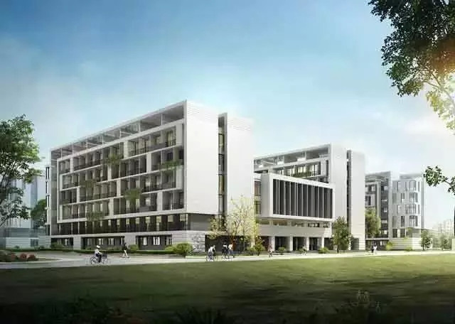 上海电力学院新校区全景效果图 上海电力学院新校区学生宿舍效果图